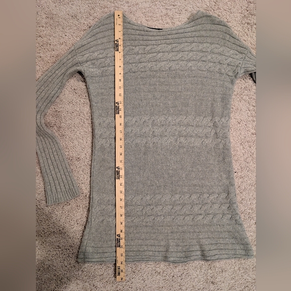 ALPHA Massimo Rebecchi Cashmere-Wool Cable Knit Sweater Dress - Picture 5 of 8